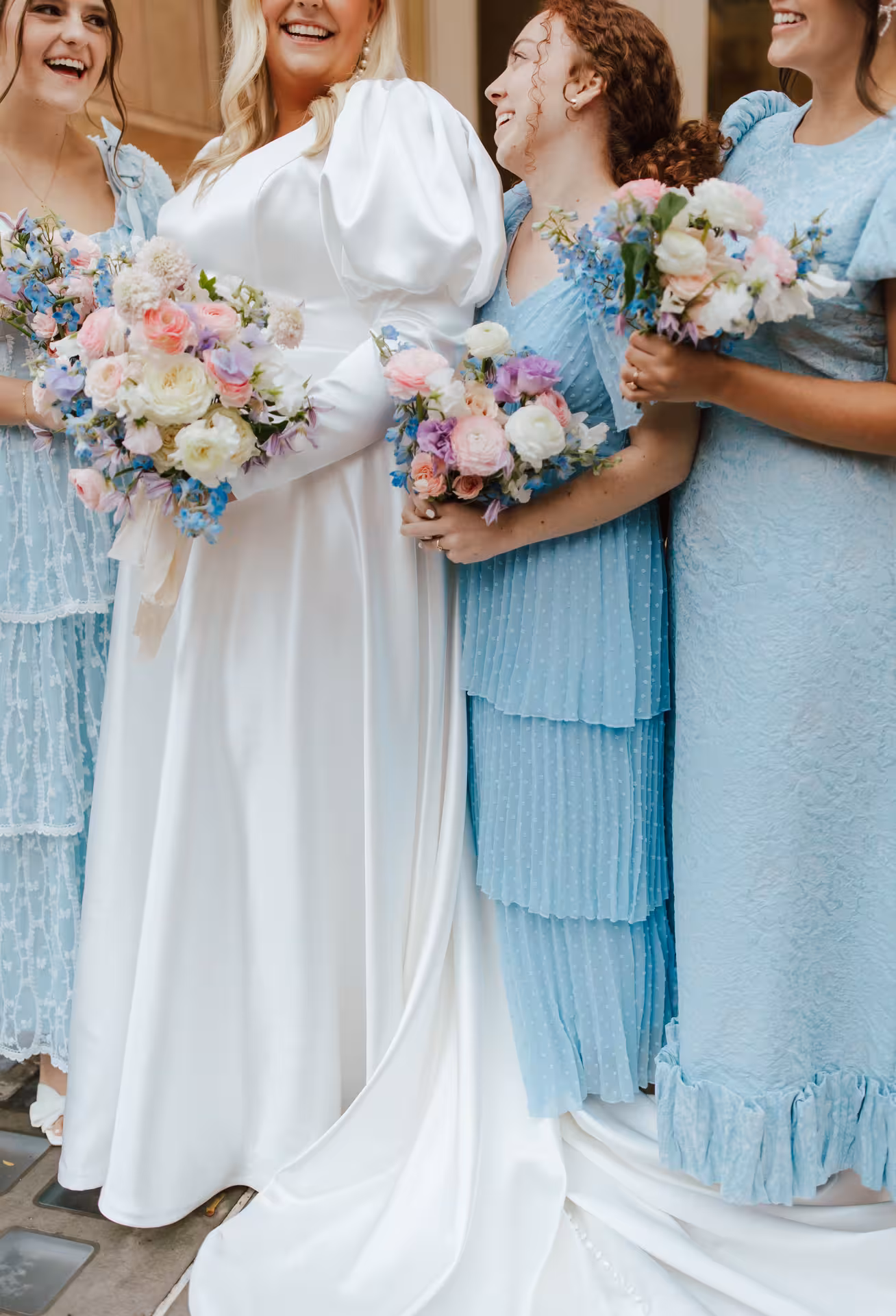 Bridesmaids in elegant dresses